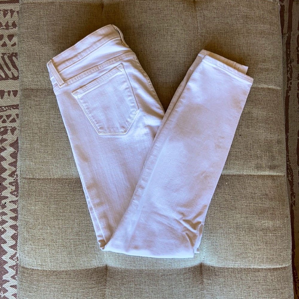 J Crew Toothpick White Jeans